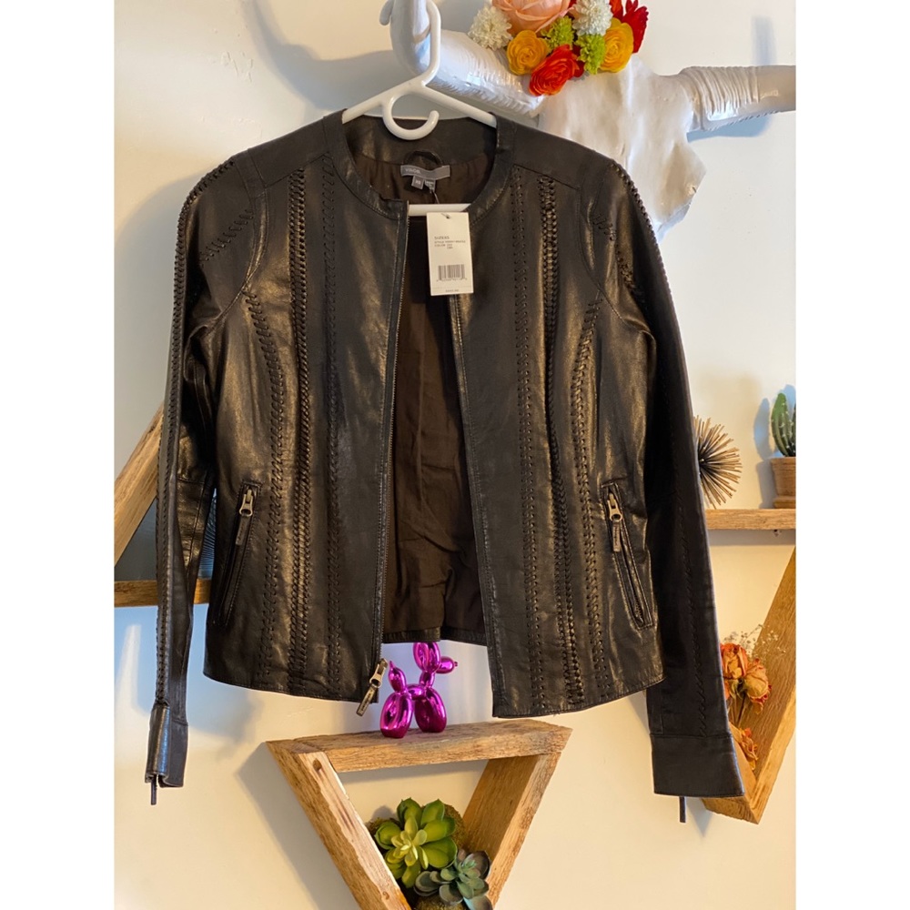Vince Brown Leather Jacket
